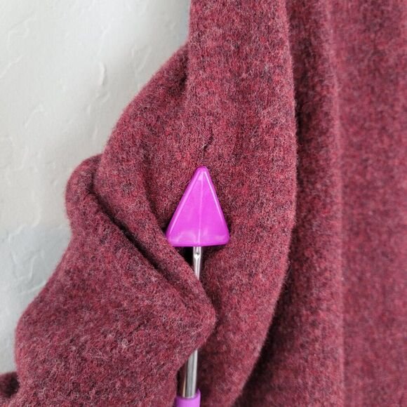 Eileen Fisher Lambswool Blazer Jacket Long Sleeve Knit Wool Red Size 4P Petite - Picture 10 of 16